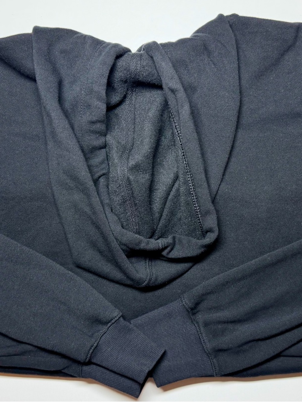 Old Navy Black Heavyweight Oversized Full‑Zip Fleece Hoodie Men’s Size S - Picture 4 of 9